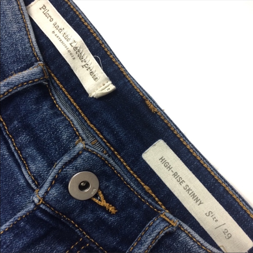 ANTHRO PILCRO High Rise Skinny Colorblock Jeans 29 - Picture 6 of 8